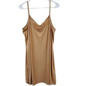 Vassarette VTG Nude Full Length Slip 2XL Nylon Spandex Stretch
